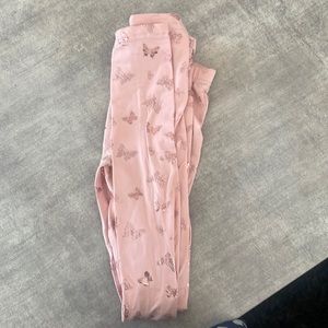 Pink butterfly leggings 7/8